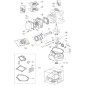 Piston moteur modèles SV200 553R 725M STIGA 118550106/0