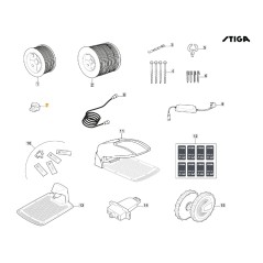 Quick connectors 5 pieces robot models G1200 ORIGINAL STIGA 1127-0004-01 | Newgardenstore.eu