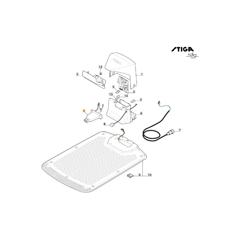 Contactos de carga robot cortacésped modelos STIG300 STIGA 381394805/3