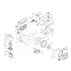 Tapón del depósito de combustible del motor modelos LC170F STIGA 118551177/0