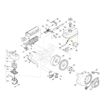 Conexión del depósito de combustible del motor modelos LC170F STIGA 118552380/0 | Newgardenstore.eu