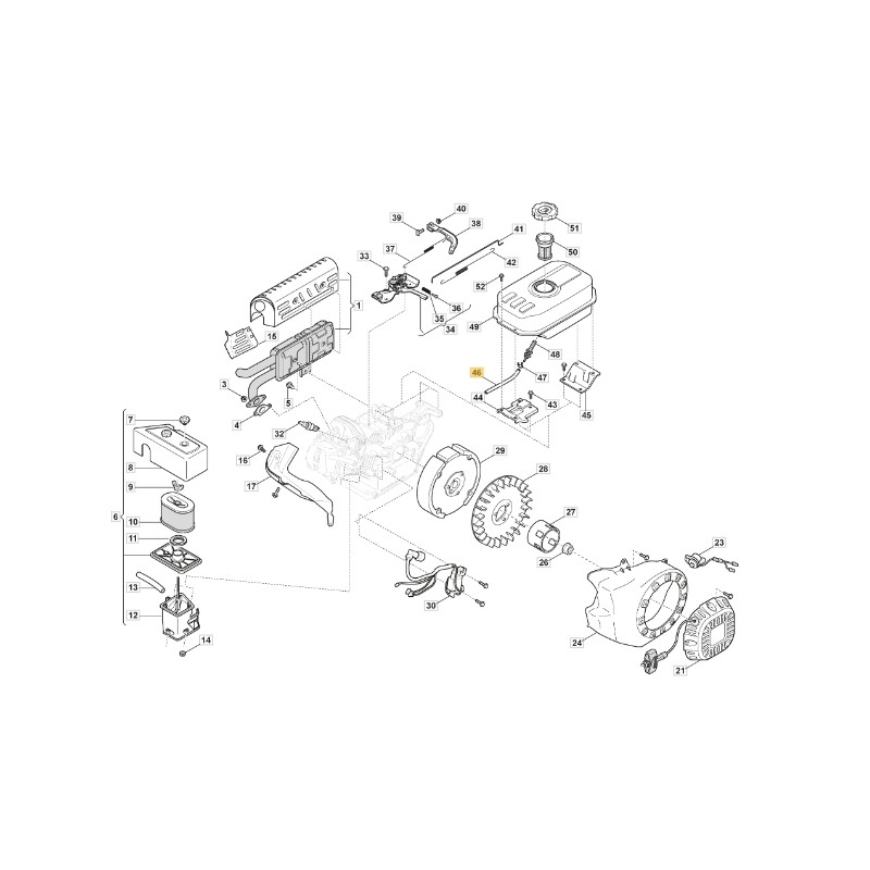 Tuyau de carburant moteur modèles LC170F STIGA 118550504/1