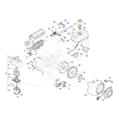 Tige d’accélérateur moteur modèles LC170F ORIGINALE STIGA 118551178/0 | Newgardenstore.eu