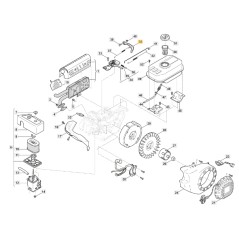 Levier d'accélérateur moteur LC170F ORIGINAL STIGA modèles 118550807/0 | Newgardenstore.eu