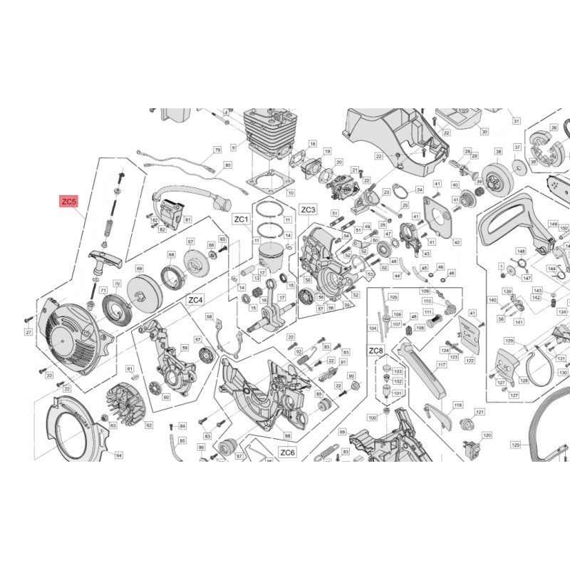 Kit de démarrage ORIGINAL BLUEBIRD pour tronçonneuse CS 390 CS390-ZC5