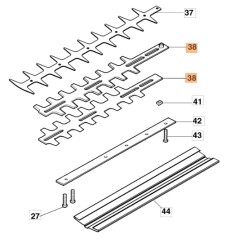 Cortadora de setos modelos BC240H BC241H ORIGINAL OLEOMAC 58050021R | Newgardenstore.eu