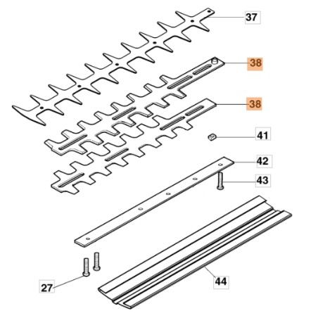 Heckenschere Modelle BC240H BC241H ORIGINAL OLEOMAC 58050021R | Newgardenstore.eu