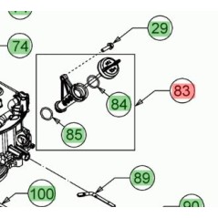 Bouchon d’huile MTD ORIGINAL pour tracteur moteur 382 Thorx 751-15731A