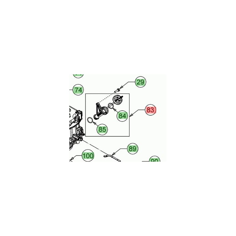 Tappo olio ORIGINALE MTD per trattorino motore 382 Thorx 751-15731A