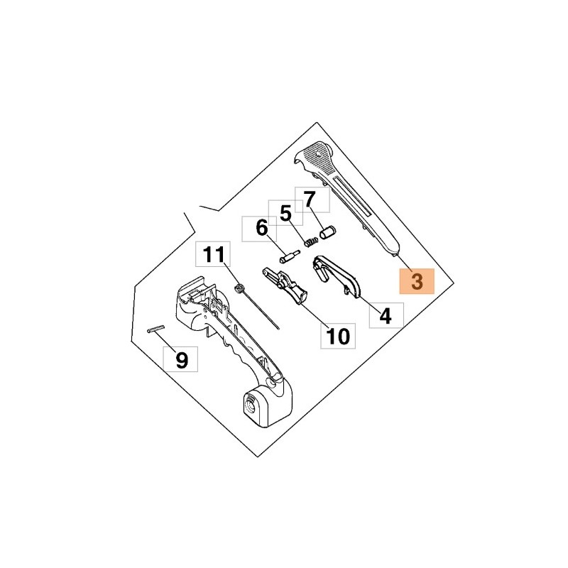 CHAINSAW 932 HANDLE COVER ORIGINAL OLEOMAC 50030249