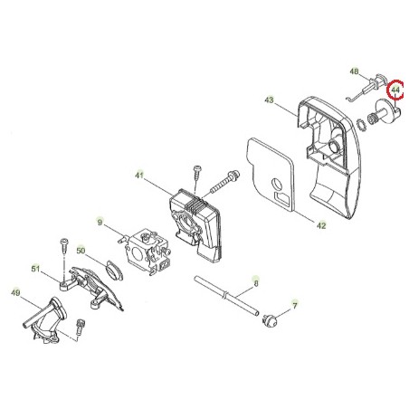 CHAINSAW 28.28 FILTER CLOSURE SCREW ORIGINAL ACTIVE 24102 | Newgardenstore.eu