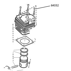 BG45 CHAINSAW CYLINDER AND PISTON KIT ORIGINAL AMA 64032 | Newgardenstore.eu