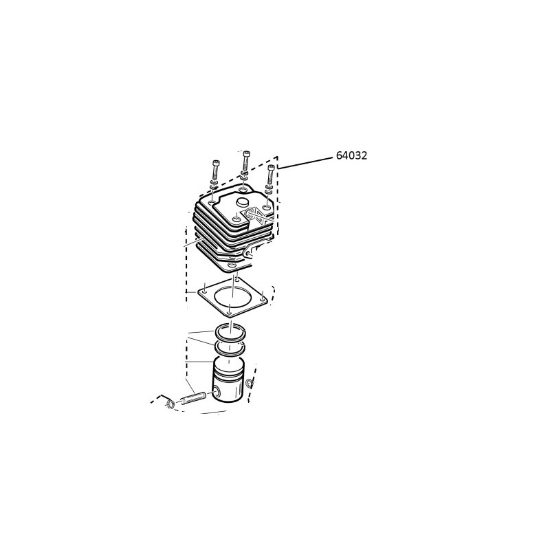 KIT CYLINDRE ET PISTON DE LA TRONÇONNEUSE BG45 ORIGINAL AMA 64032