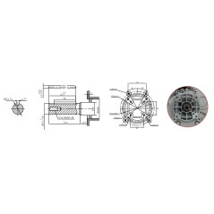 Complete engine ZANETTI ZDM88L3EV 474 cc cylindrical shaft Of 25.4 electric diesel | Newgardenstore.eu