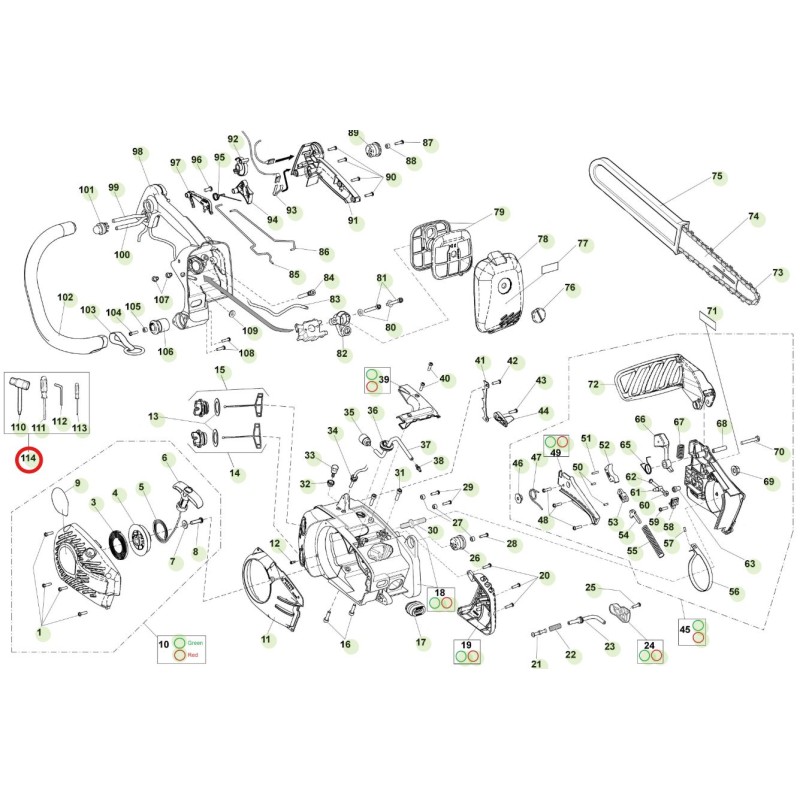 Bag keys ORIGINAL ACTIVE chainsaw 39.39 036074