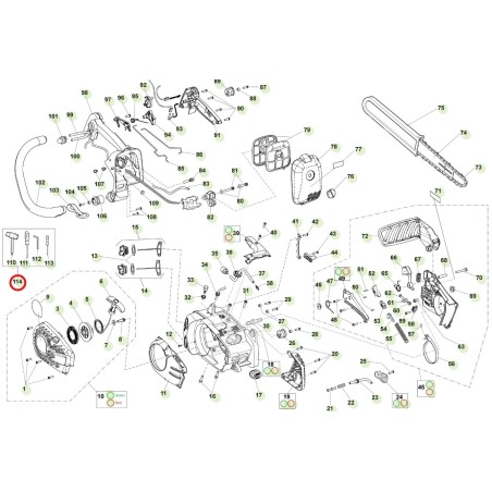 Sacchetto chiavi ORIGINALE ACTIVE motosega 39.39 036074 | Newgardenstore.eu