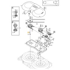 Llave ORIGINAL STIGA placa frontal VILLA 107M - VILLA 92M 1134-0323-04