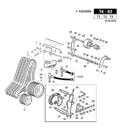 Protection courroies turbine tracteur ORIGINALE GIANNI FERRARI 01.60.00.0188 | Newgardenstore.eu