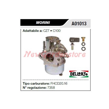 Carburatore a Vaschetta MOTORE MORINI motozappa CZ7 C100 A01013 FHCS20.16 | Newgardenstore.eu