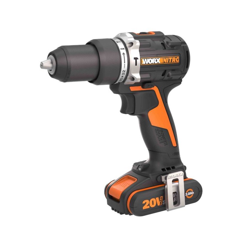 WORX WX352 20V Schlagbohrmaschine mit Akku und Ladegerät inklusive