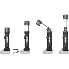 WORX WX027.9 510-480-220-120 Lumen 20V LED-Taschenlampe ohne Akku und Ladegerät