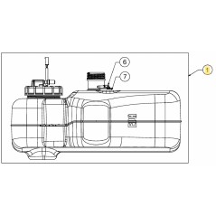 TANK WITHOUT CAP FOR EFI ENGINES ORIGINAL MTD 651-06556A | Newgardenstore.eu