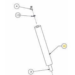 COLONNE DE DIRECTION DE TONDEUSE ORIGINAL MTD 723-04095B