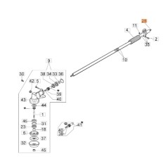 Arbre de transmission débroussailleuse modèles BC350T ORIGINAL OLEOMAC 61202109R | Newgardenstore.eu