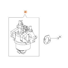 Carburador modelo CR270K ORIGINAL OLEOMAC L66150449