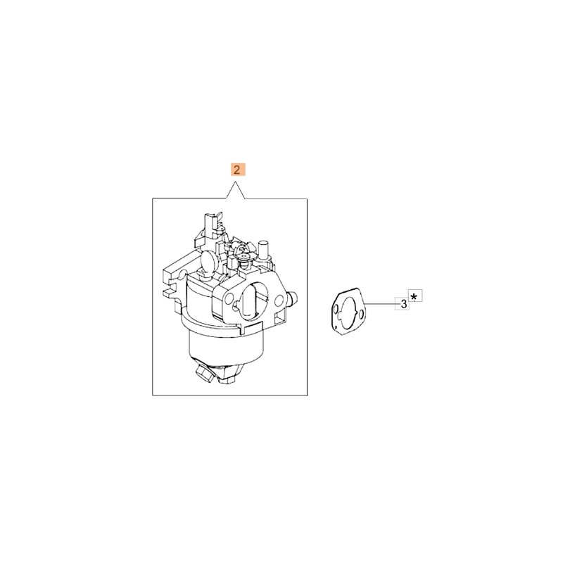 Carburador modelo CR270K ORIGINAL OLEOMAC L66150449