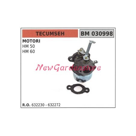 Schale Vergaser TECUMSEH Rasenmäher Mähmaschine HM 50 60 030998 | Newgardenstore.eu