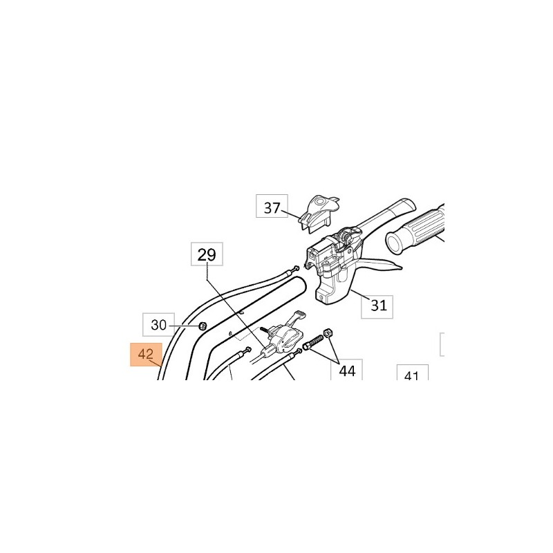 Cavo trasmissione manubrio trinciasamenti ORIGINALE OLEOMAC 68240091R