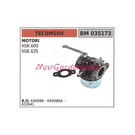 Carburateur TECUMSEH tondeuse HSK 600 635 640086A 632641 | Newgardenstore.eu