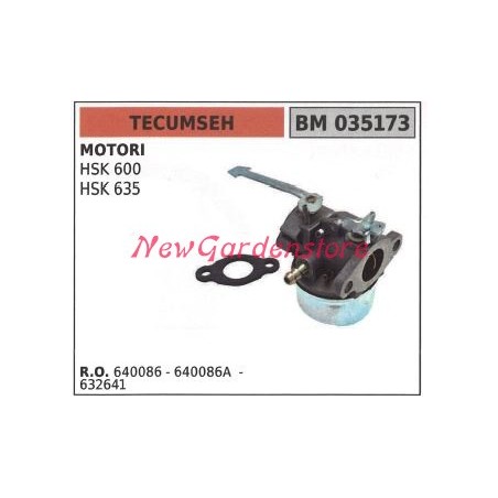 Carburettor TECUMSEH lawn mower mower HSK 600 635 640086A 632641 | Newgardenstore.eu