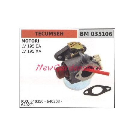 Bac carburateur TECUMSEH tondeuse LV 195 EA 035106