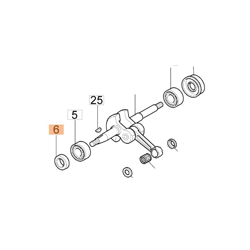 ÖLDICHTRING FÜR KURBELWELLE MOTOR MODELLE 925 GS260 ORIGINAL OLEOMAC 50160102