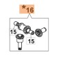 KIT D'ENGRENAGE POUR TAILLE-HAIE MODÈLES BC240H BC241HL ORIGINAL OLEOMAC 58050058A