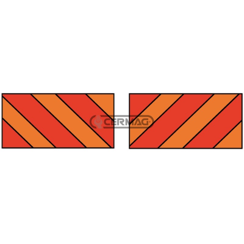 PAIR OF RETROREFLECTIVE PANELS WITH ALUMINUM SUPPORT FOR TRACTOR TRACTORS 35446