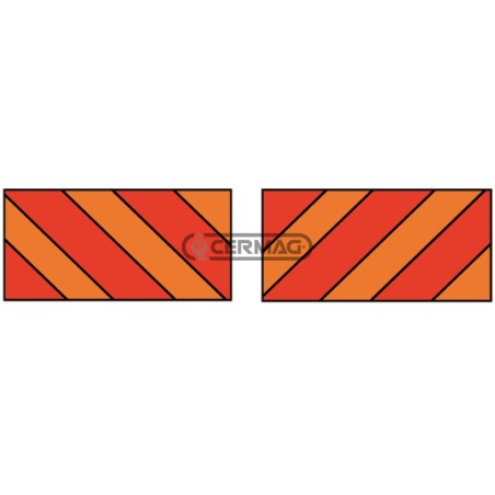 PAIR OF RETROREFLECTIVE PANELS WITH ALUMINUM SUPPORT FOR TRACTOR TRACTORS 35446 | Newgardenstore.eu