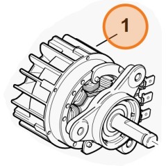 MOTEUR ELECTRIQUE TRONÇONNEUSE MODELES MSA60 MSA140 ORIGINAL STIHL 1254-600-0270