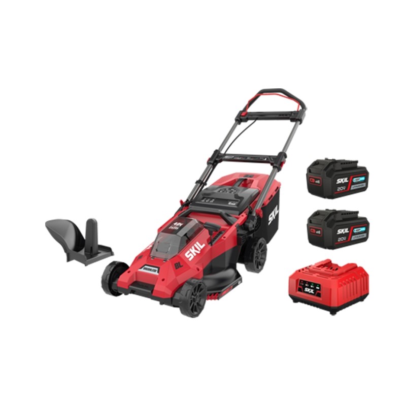 SKIL 0140BA cordless push mower with 2 20V batteries and charger