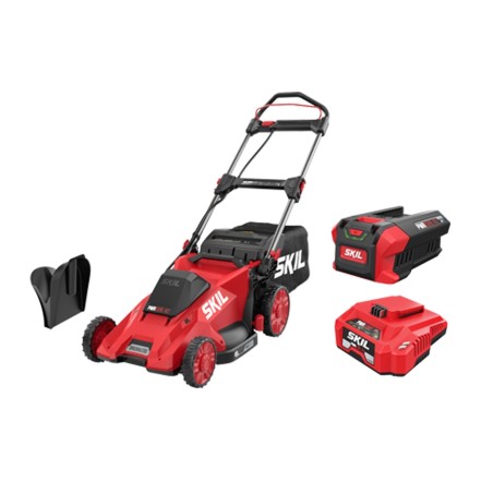 SKIL 0180BA cordless push mower with 5.0Ah battery and charger | Newgardenstore.eu