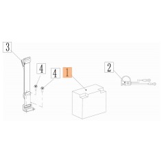 12V-Lithium-Batterie-Generator Modelle PGE48iS ORIGINAL OLEOMAC L66152716 | Newgardenstore.eu