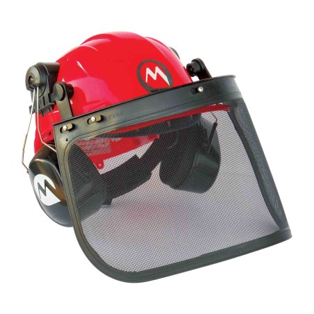 Forest helmet with headphones and net visor MARUYAMA 2020499 | Newgardenstore.eu