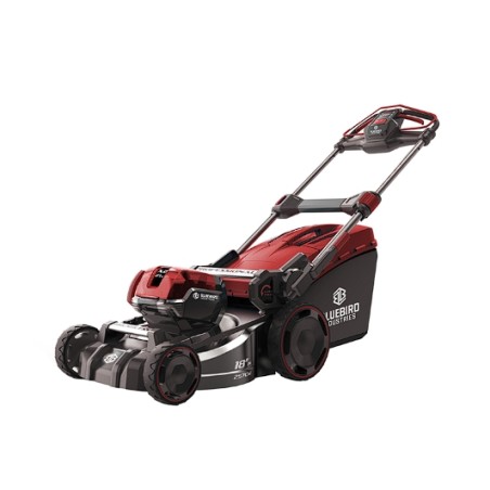 BLUE BIRD LM22-46T lawn mower cutting width 46cm with 2 batteries 21V 5Ah | Newgardenstore.eu