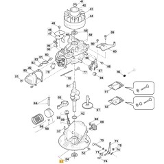 Original STIGA motor housing for RSCT 100 OHV 118550672/0 engine