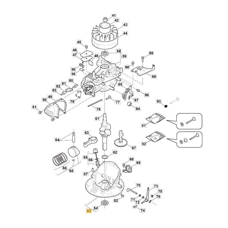 ORIGINAL STIGA Motorgehäuse für RSCT 100 OHV 118550672/0