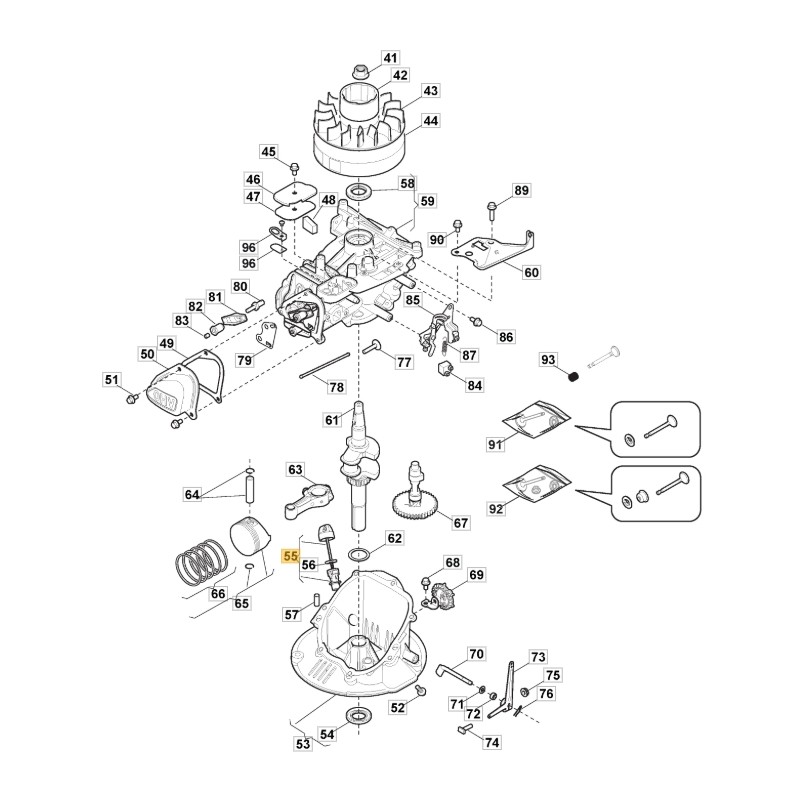 Bouchon d’huile STIGA ORIGINAL pour moteur RSCT 100 OHV 118550745/0