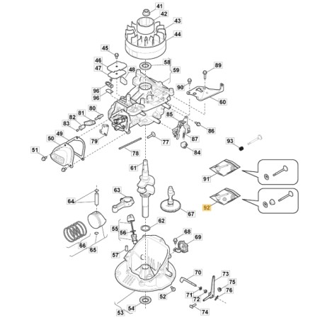 ORIGINAL STIGA Ansaugventil für Motor RSCT 100 OHV 118550691/0 | Newgardenstore.eu