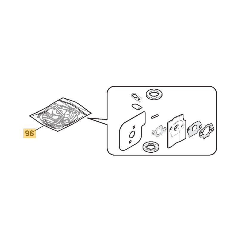 Kit gasket engine ORIGINAL STIGA for engine RSCT 100 OHV 118550730/0